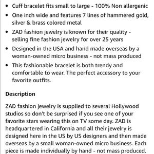 ZAD Jewelry - Hammered Mixed Metal Cuff Bracelet ZAD Jewelry - Hammered Mixed Metal Cuff Bracelet
